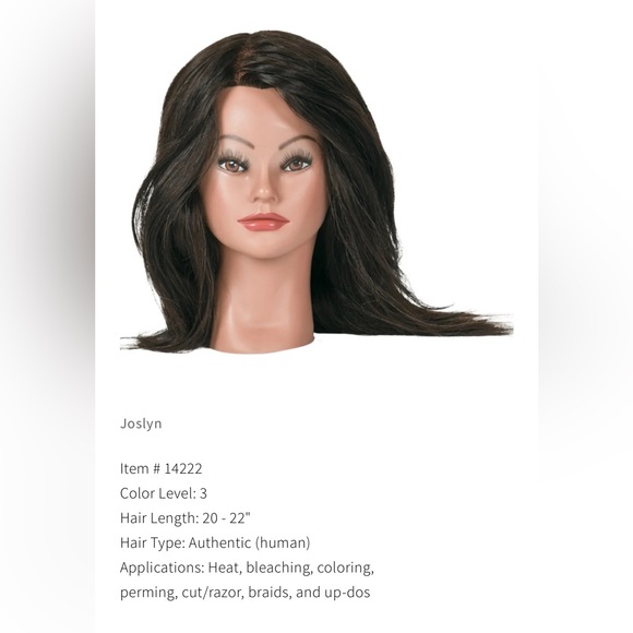 Manikin head 100% human hair cabeza de maniquí cabello humano